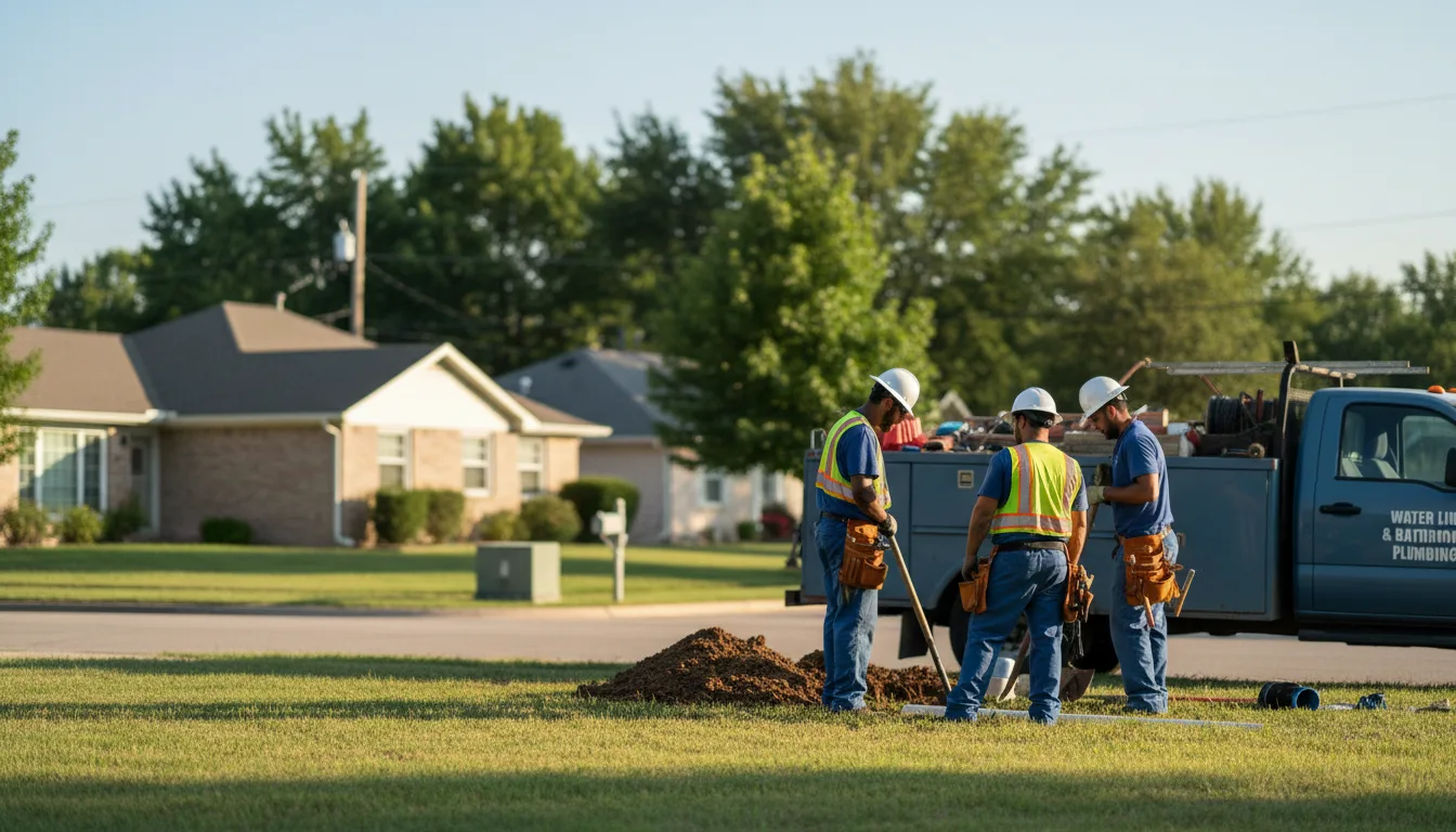 Residential water line and bathroom plumbing service in Palmer, IA